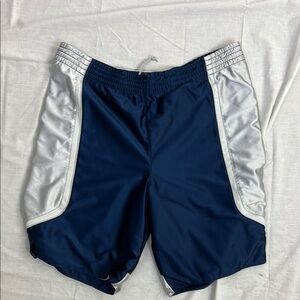 Men's Navy and Silver Athletic Shorts reversible